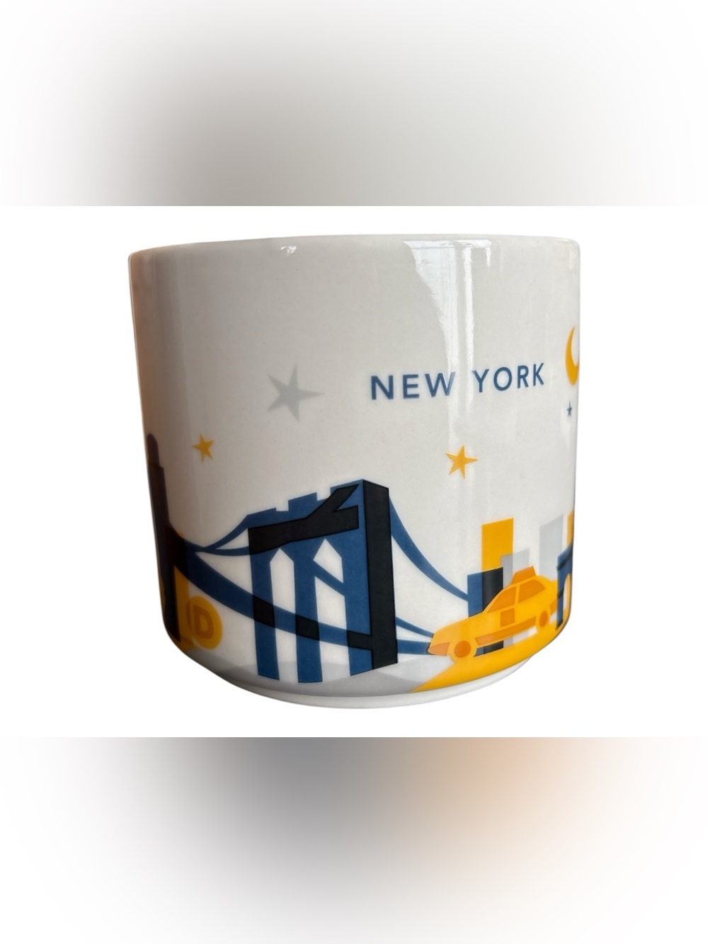 Starbucks You Are Here Mug New York City Iconic Skyline Blue Yellow New with tag